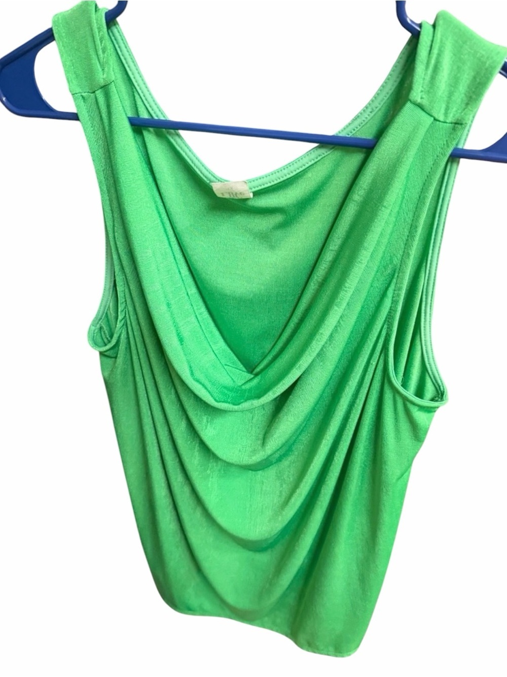 Sew In Love Bright Green Draped Tank